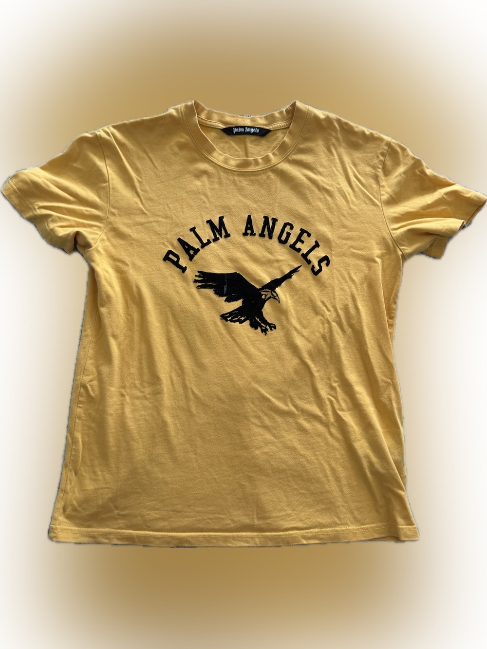 Palm Angels College Eagle T Shirt Men’s Medium Yellow Graphic